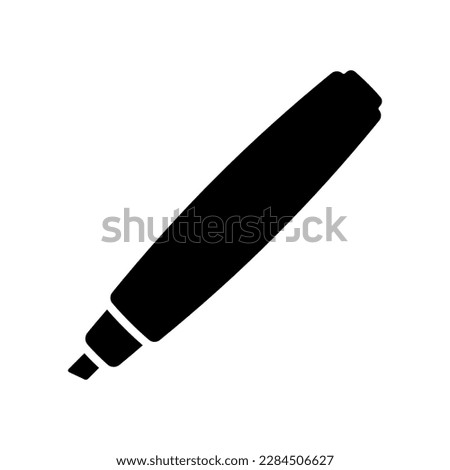 Marker icon. Black silhouette. Front side view. Vector simple flat graphic illustration. Isolated object on a white background. Isolate.