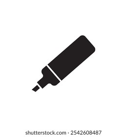 Marker icon black and white vector sign