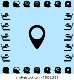 Marker icon, cursor vector illustration