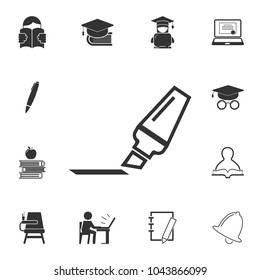 Marker icon. Detailed set of education element icons. Premium quality graphic design. One of the collection icons for websites, web design, mobile app on white background