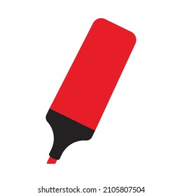 Marker Icon. Flat Color Design. Vector Illustration.