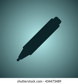 marker Icon, flat design style