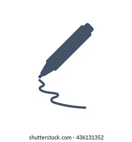 marker Icon, flat design style