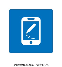 marker Icon, flat design style