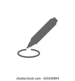 marker Icon, flat design style