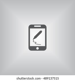 marker Icon, flat design style