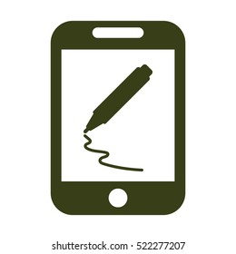 marker Icon, flat design style