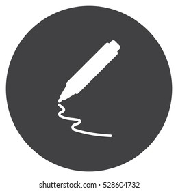 marker Icon, flat design style