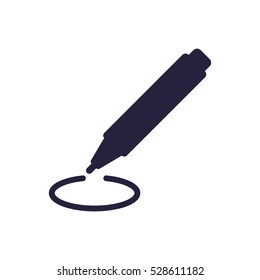 marker Icon, flat design style