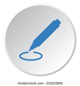 marker Icon, flat design style
