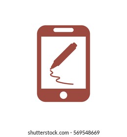 marker Icon, flat design style