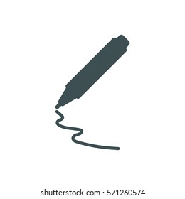 marker Icon, flat design style