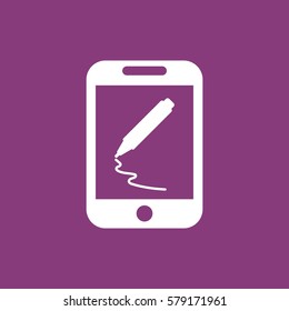 marker Icon, flat design style