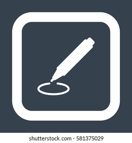 marker Icon, flat design style