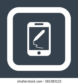 marker Icon, flat design style