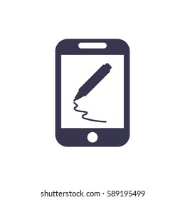 marker Icon, flat design style