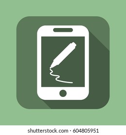 marker Icon, flat design style