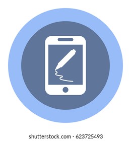 marker Icon, flat design style