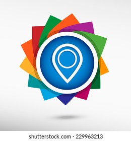 Marker icon. GPS Icon  