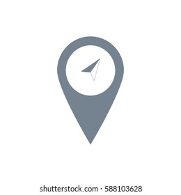 Marker icon. Gray icon