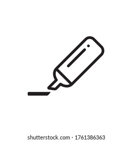 The Marker Icon. Highlighter Icon Design Vector Template