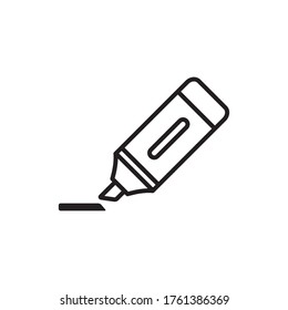 The Marker Icon. Highlighter Icon Design Vector Template