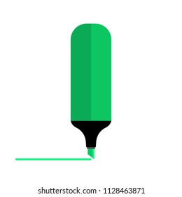 The marker icon. Highlighter symbol. Flat Vector illustration