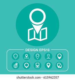 Marker icon illustration isolated vector sign symbol
