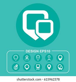 Marker icon illustration isolated vector sign symbol