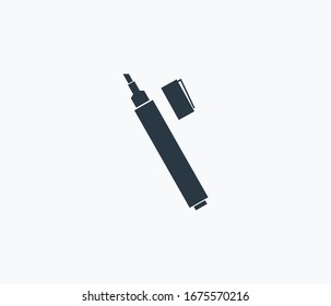 Marker icon isolated on clean background. Marker icon concept drawing icon in modern style. Vector illustration for your web mobile logo app UI design.