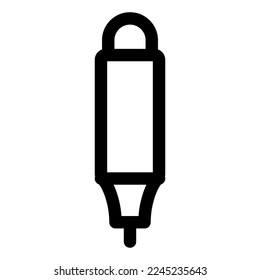 Marker icon line isolated on white background. Black flat thin icon on modern outline style. Linear symbol and editable stroke. Simple and pixel perfect stroke vector illustration