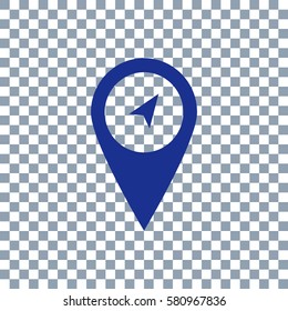 Marker icon. Location icon vector on transparent background