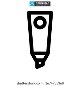 icono de marcador o logotipo símbolo de signo aislado ilustración vectorial - iconos vectoriales de estilo negro de alta calidad
