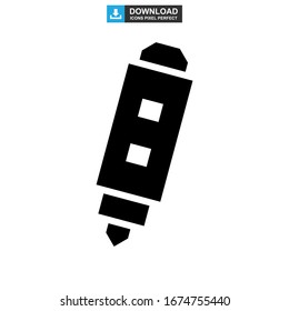 icono de marcador o logotipo símbolo de signo aislado ilustración vectorial - iconos vectoriales de estilo negro de alta calidad
