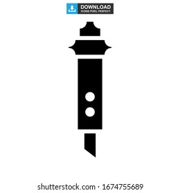 icono de marcador o logotipo símbolo de signo aislado ilustración vectorial - iconos vectoriales de estilo negro de alta calidad

