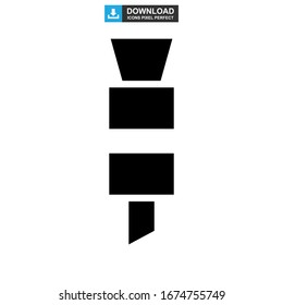 icono de marcador o logotipo símbolo de signo aislado ilustración vectorial - iconos vectoriales de estilo negro de alta calidad
