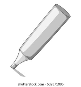 Marker icon in monochrome style isolated on white background vector illustration