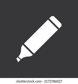 Icono de marcador sobre fondo gris