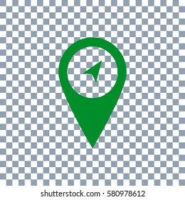 Marker icon on transparent background