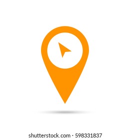 Marker icon. Orange icon