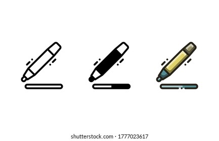 Marker icon. With outline, glyph, and filled outline style