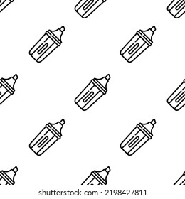 marker icon pattern. Seamless marker pattern on white background.