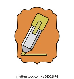 Marker icon. School education learning and knowledge theme. Isolated design. Vector illustration