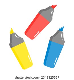 Marker icon. School and office supplies. Vector illustration.