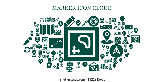 marker icon set. 93 filled marker icons.  Collection Of - Map, Location, Pen, Refresh, Placeholder, Direction, Maps, Parking, Route, Gps, Pencil case, Place, Destination, Area