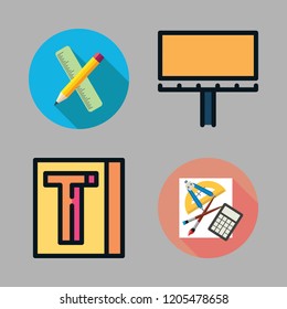 marker icon set. vector set about school material and maps and flags icons set.
