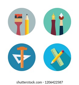 marker icon set. vector set about school material icons set.
