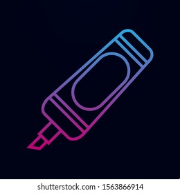 Marker icon. Simple thin line, outline vector of education icons for ui and ux, website or mobile application