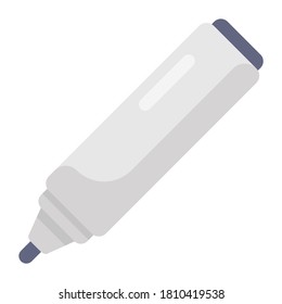 Marker icon style, ballpoint in modern flat vector 