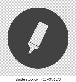 Icono de marcador. Reducir el diseño de galería de símbolos en la rejilla de transparencia. Ilustración vectorial.